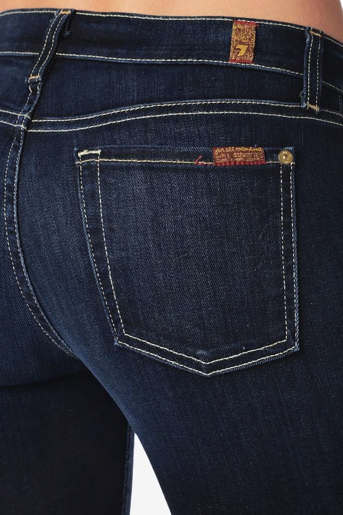 Slim Cigarette Jeans in Black Knight by 7 For All Mankind - Country Club Prep
