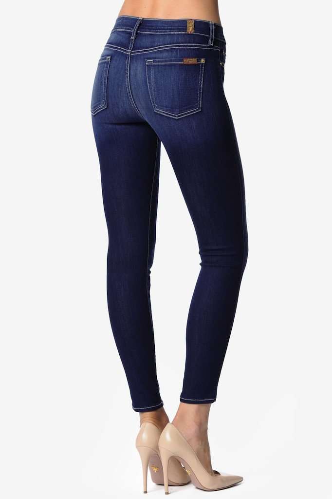 The Ankle Skinny in Vixen Sky (28" Inseam) by 7 For All Mankind - Country Club Prep