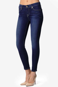 The Ankle Skinny in Vixen Sky (28" Inseam) by 7 For All Mankind - Country Club Prep