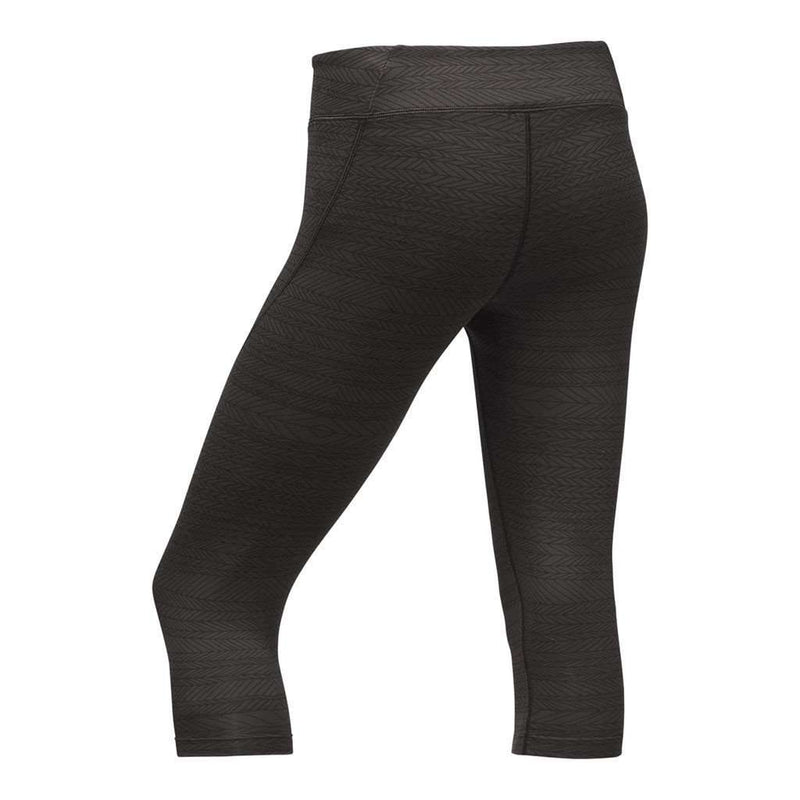 Women's Pulse Capri Tights in Black Tribal Print by The North Face - Country Club Prep