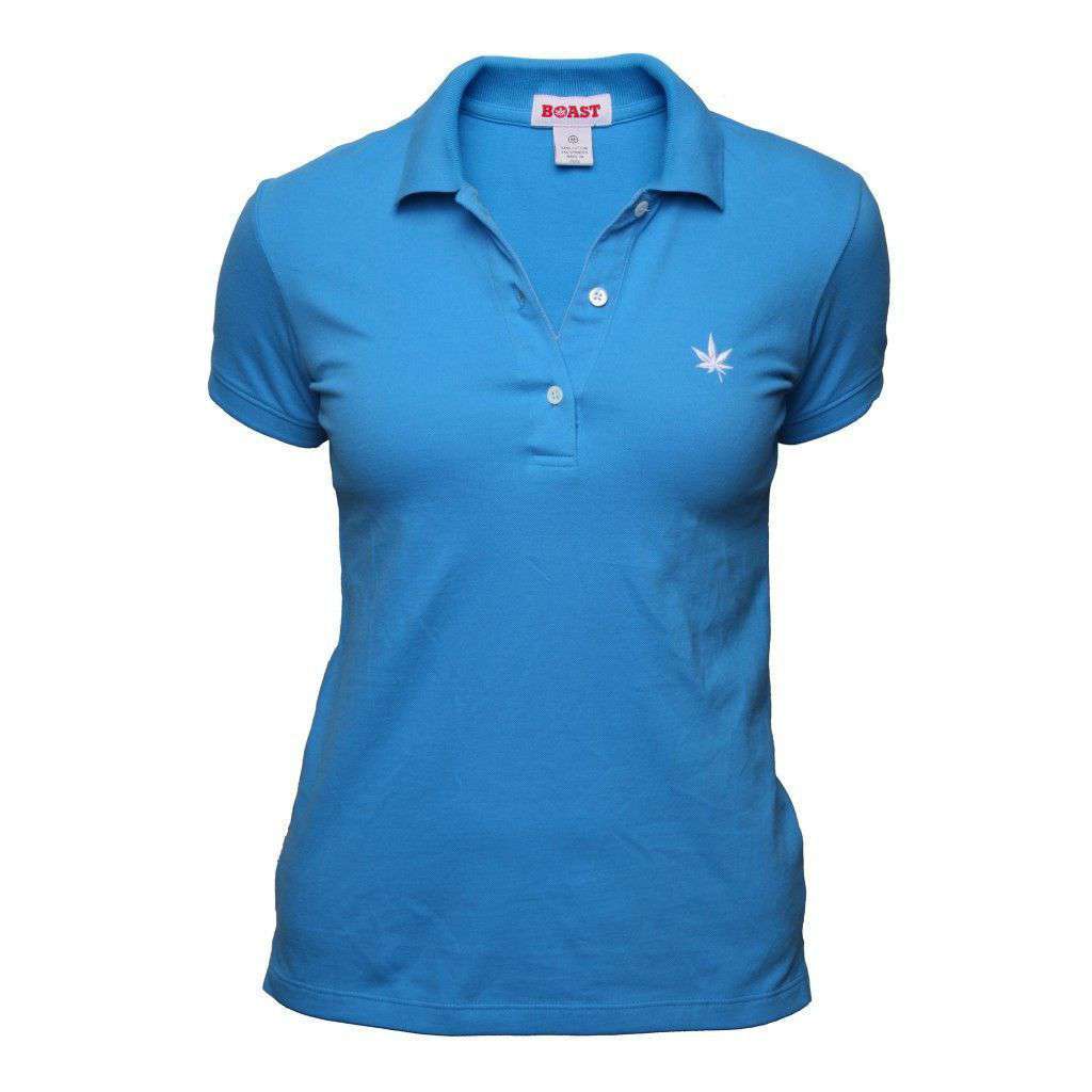 (Check) Womenƒ??s Solid Piqu?? Polo in Brilliant Blue by Boast - Country Club Prep
