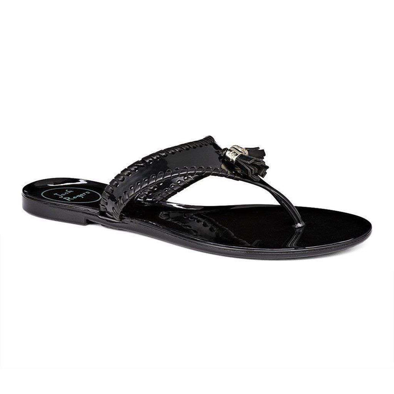 Alana Jelly Sandal in Black by Jack Rogers - Country Club Prep