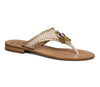 Alana Sandal in Bone and Gold by Jack Rogers - Country Club Prep