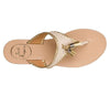 Alana Sandal in Bone and Gold by Jack Rogers - Country Club Prep