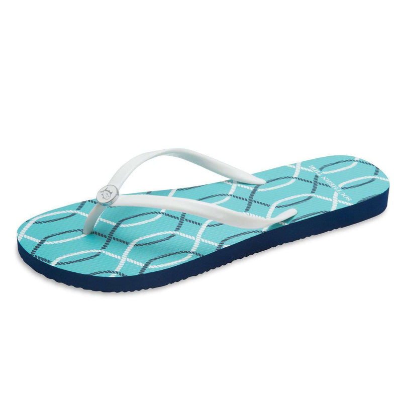 Women's Boardwalk Flip Flop in Nautical Rope by Southern Tide - Country Club Prep