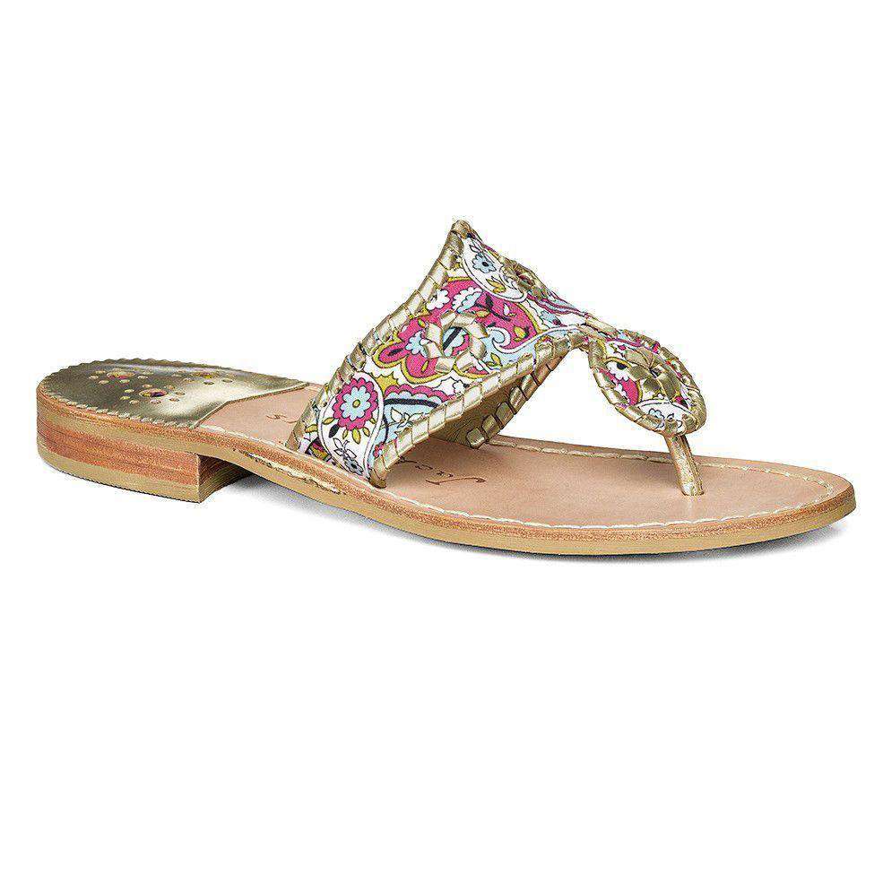 Dania Sandal in Platinum by Jack Rogers - Country Club Prep