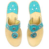 Exclusive Ostrich in Turquoise and Silver Jack Sandals by Jack Rogers - Country Club Prep