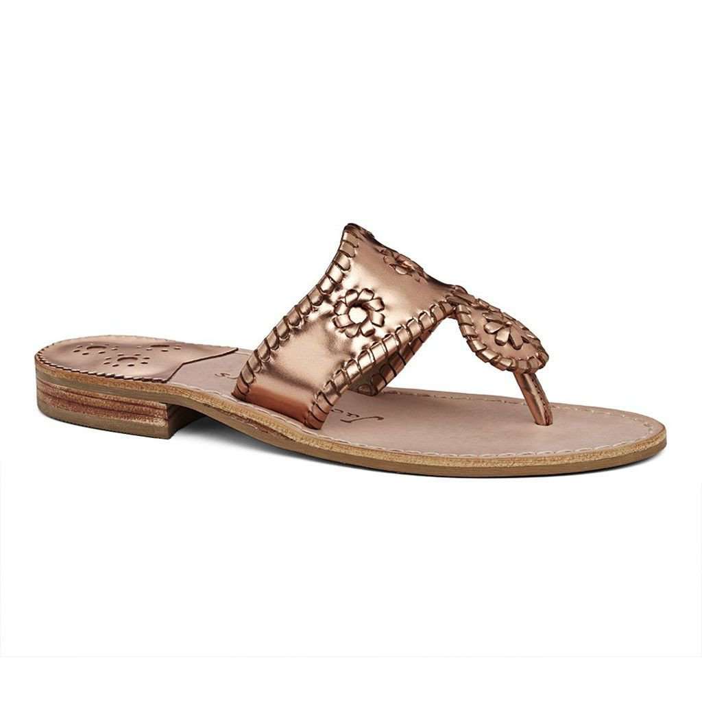 Exclusive West Hampton Sandal in Rose Gold by Jack Rogers - Country Club Prep