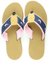 Fabric Sandal in Navy with Pink Whales by Eliza B. - Country Club Prep