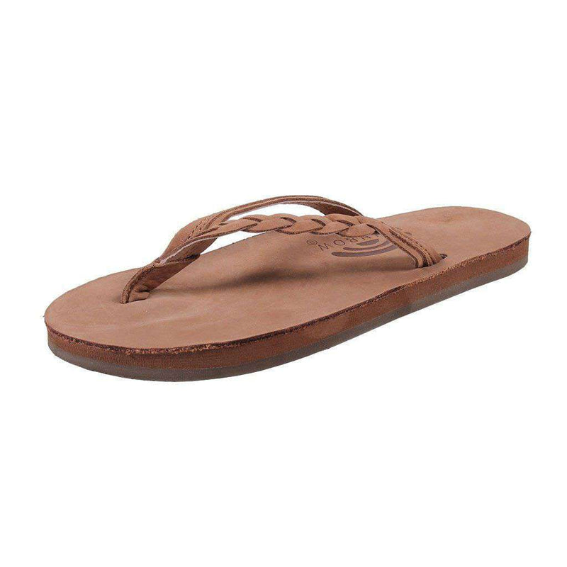 Women's Flirty Braidy Leather Sandal in Dark Brown by Rainbow Sandals - Country Club Prep