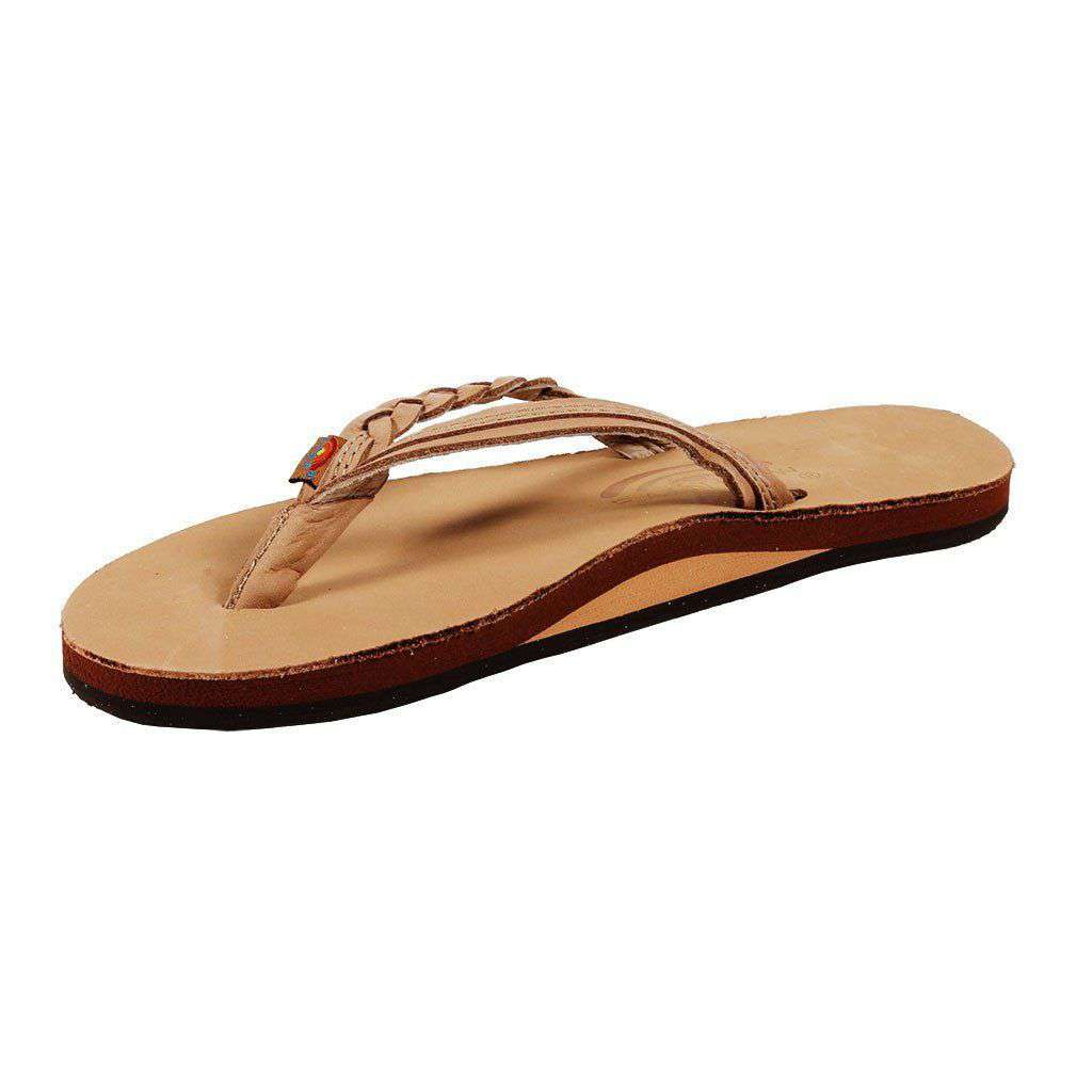 Women's Flirty Braidy Leather Sandal in Sierra Brown by Rainbow Sandals - Country Club Prep