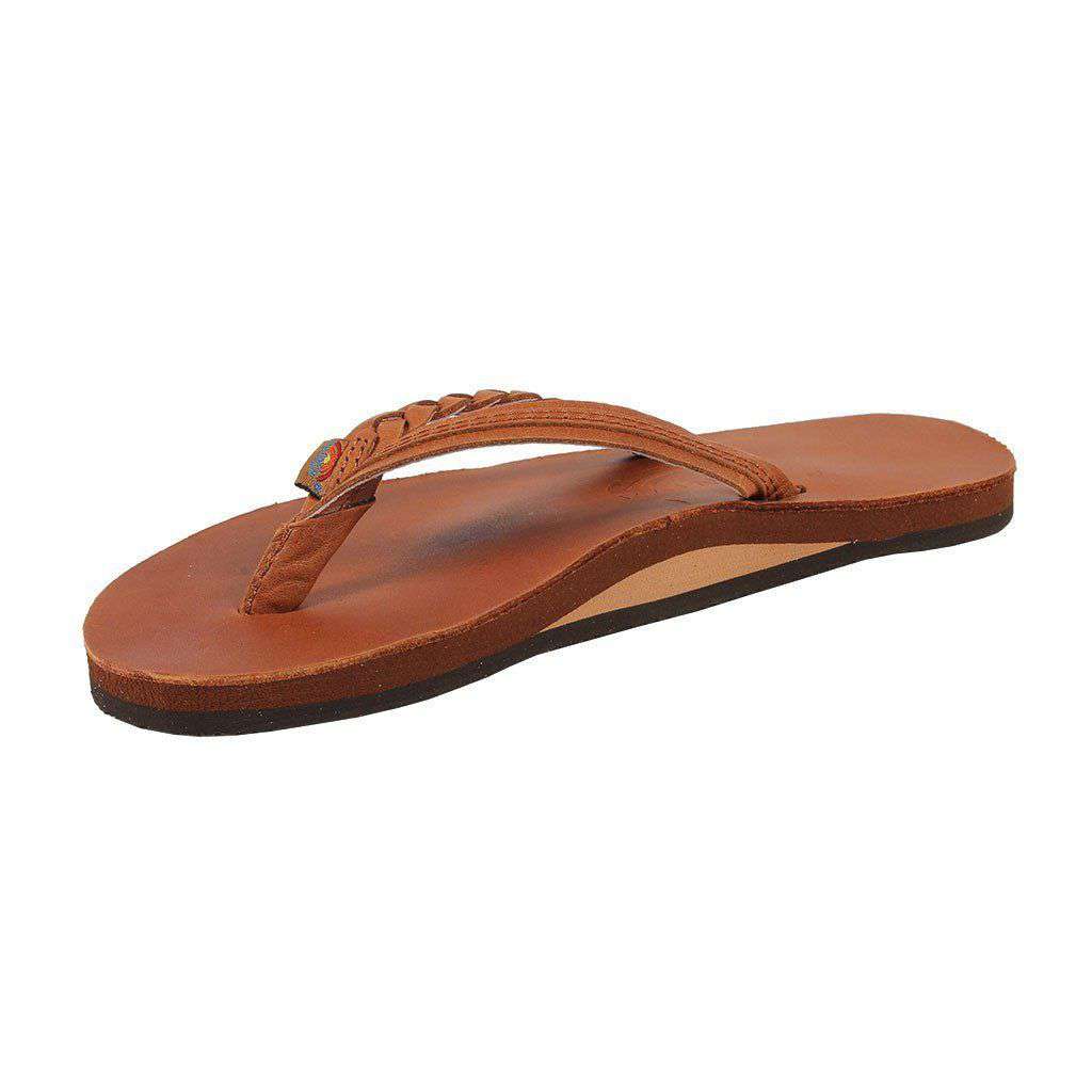 Women's Flirty Braidy Leather Sandal in Tan by Rainbow Sandals - Country Club Prep