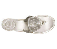 Georgica Sandal in Platinum by Jack Rogers - Country Club Prep