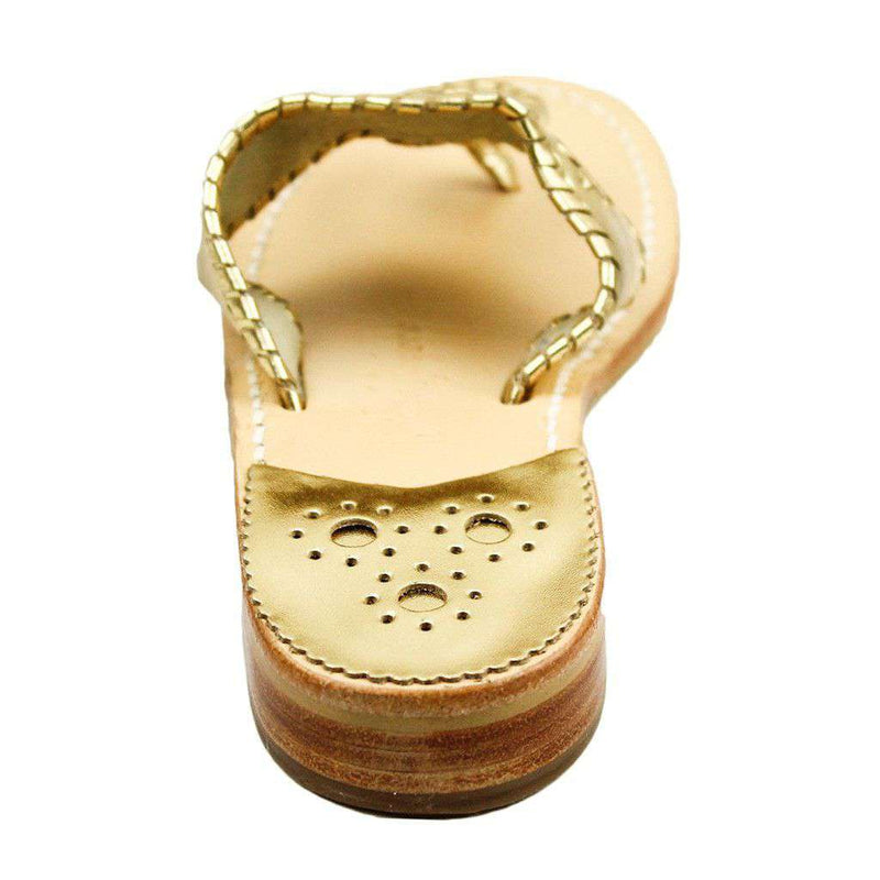 Hamptons Jack Sandal in Gold by Jack Rogers - Country Club Prep