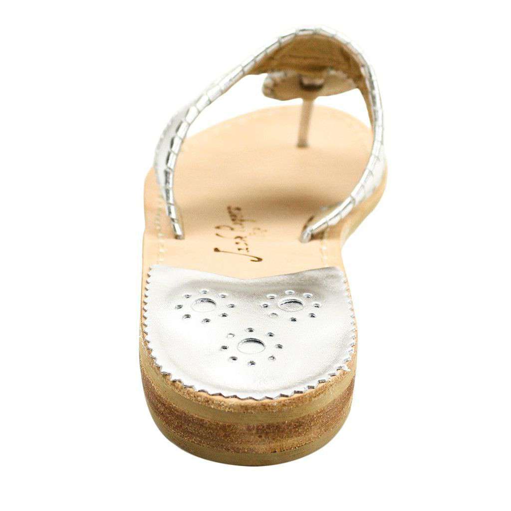 Jack Rogers Girls' Miss Hamptons Sandal in Platinum – Country Club Prep