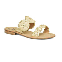 Lauren Raffia Sandal in Gold Raffia by Jack Rogers - Country Club Prep