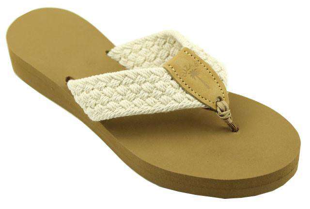 Macreme Sandal in Natural by Eliza B. - Country Club Prep