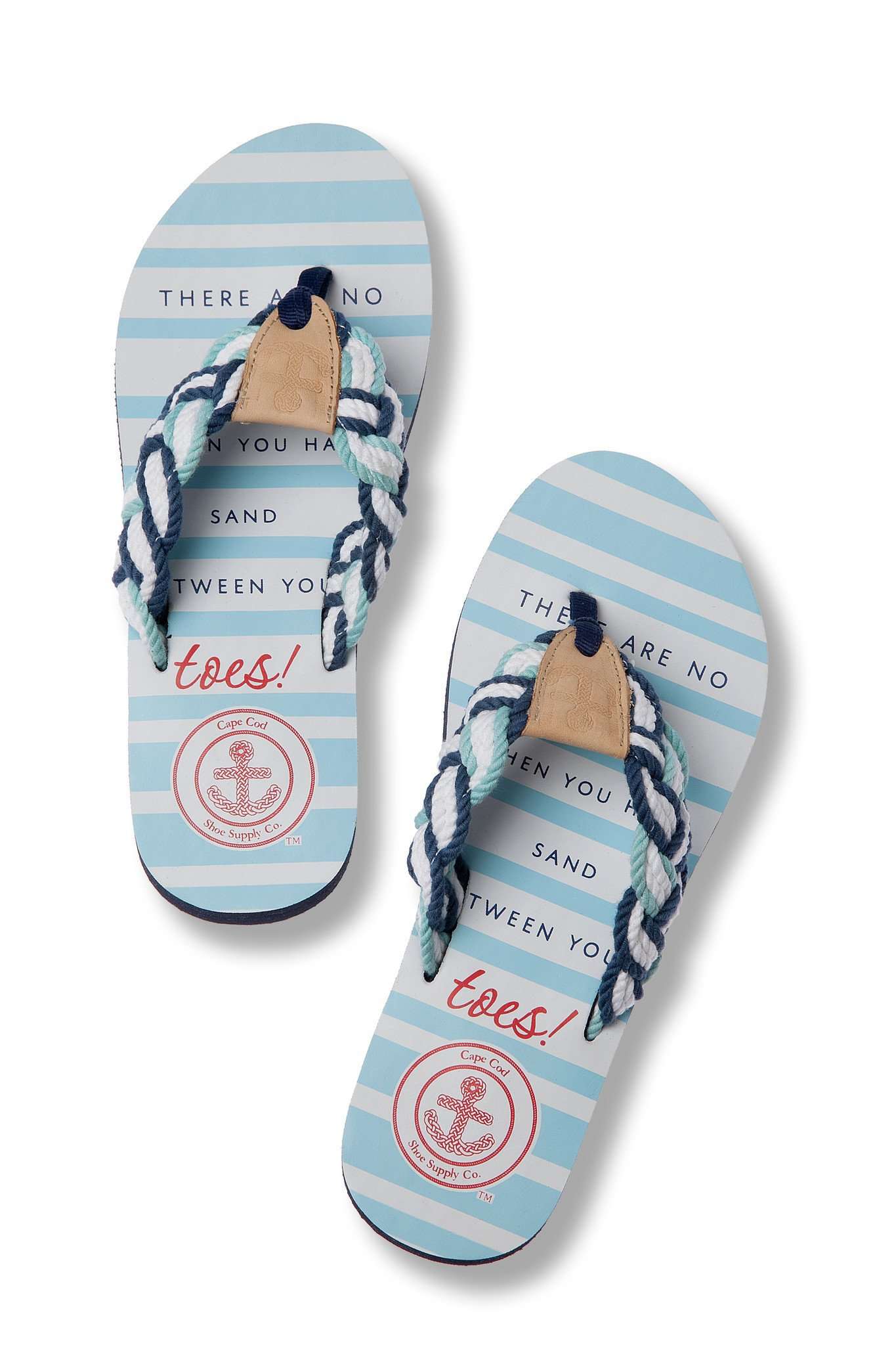 Mainsail Flip Flop in Inspired Blue by Cape Cod Shoe Supply Co. - Country Club Prep