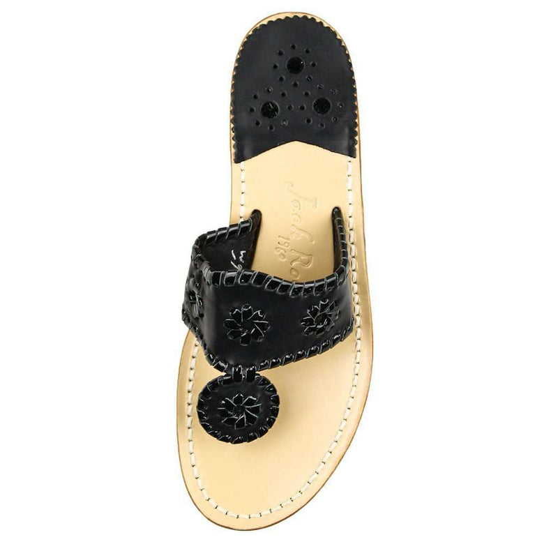 Palm Beach Jack Sandal in Black by Jack Rogers - Country Club Prep