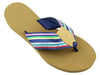 Ribbon Sandal in Navy Stripes by Eliza B. - Country Club Prep