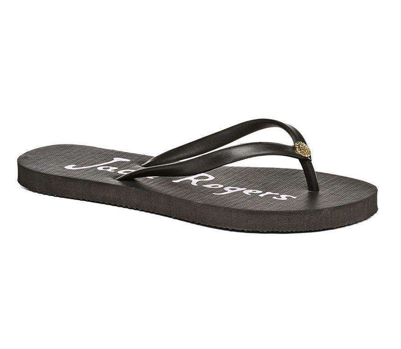 Skye Flip Flop in Black by Jack Rogers - Country Club Prep