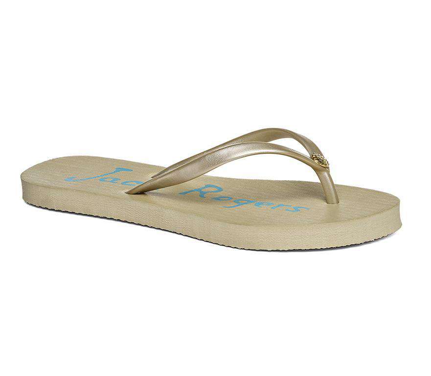 Skye Flip Flops in Platinum by Jack Rogers - Country Club Prep