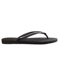 Slim Crystal Glamour Sandals in Black by Havaianas - Country Club Prep