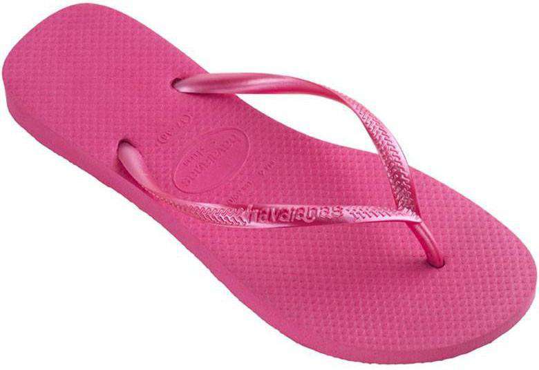 Slim Sandals in Pop Rose by Havaianas - Country Club Prep