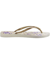Slim Season Sandals in White/Light Golden by Havaianas - Country Club Prep