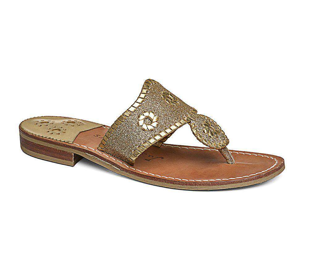 Jack Rogers Sparkle Jack Sandal in Gold – Country Club Prep