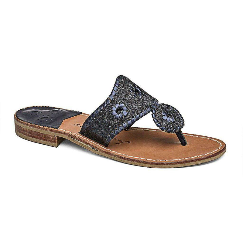 Sparkle Jack Sandal in Midnight Navy by Jack Rogers - Country Club Prep