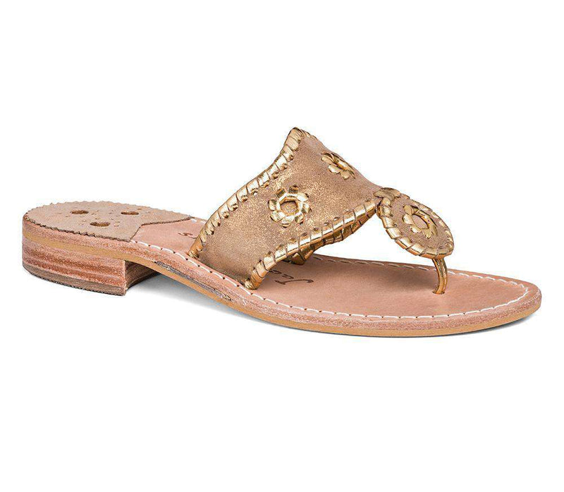 Stardust Sandal in Gold by Jack Rogers - Country Club Prep