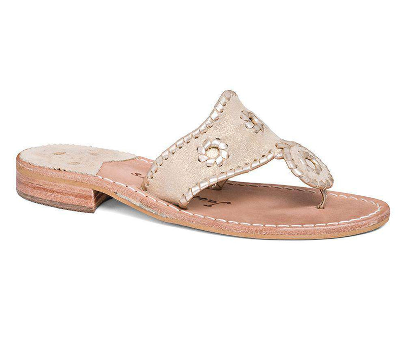 Stardust Sandal in Platinum by Jack Rogers - Country Club Prep