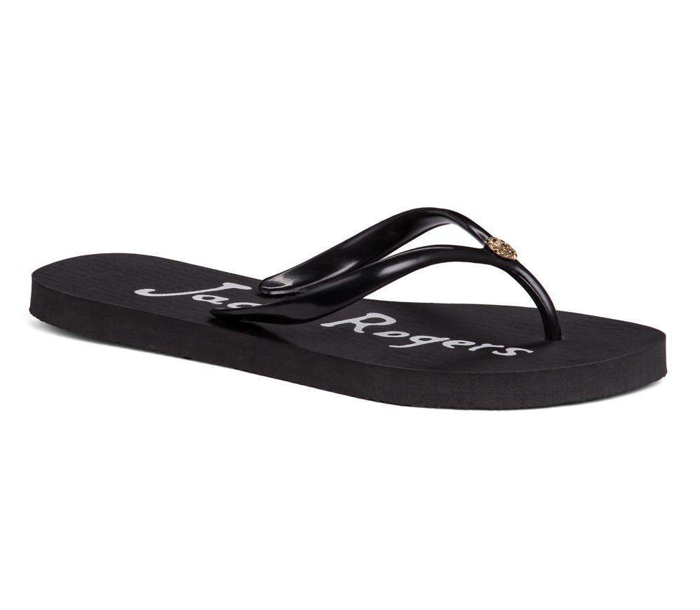 Women's Tessa Flip Flop Sandal in Black by Jack Rogers - Country Club Prep