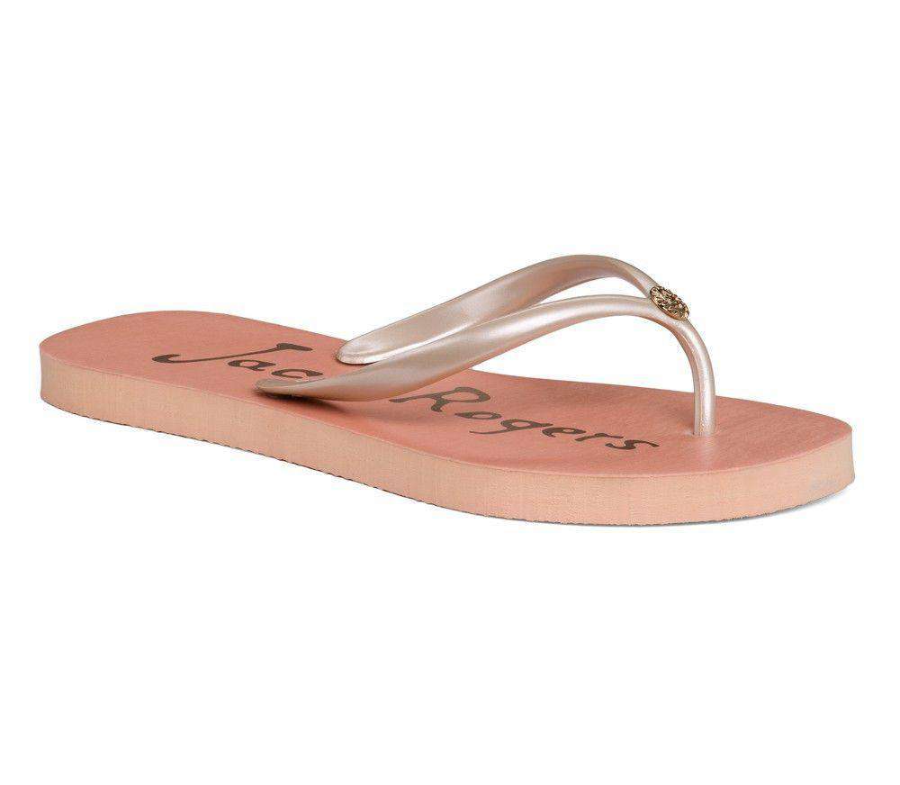 Women's Tessa Flip Flop Sandal in Blush Platinum by Jack Rogers - Country Club Prep