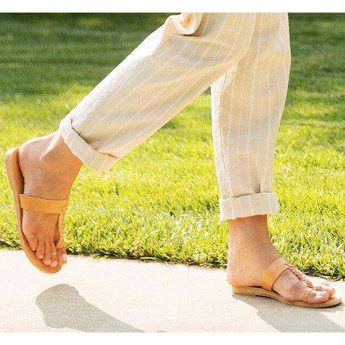 The Aristotle Sandal in Tan by The Mallard - Country Club Prep