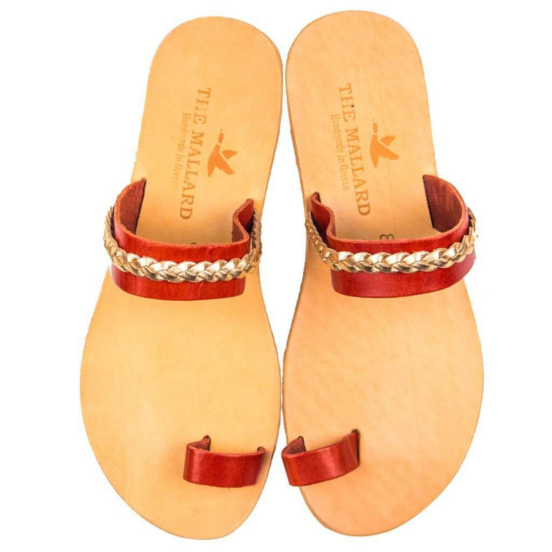 The Byzantine Sandal in Tan by The Mallard - Country Club Prep