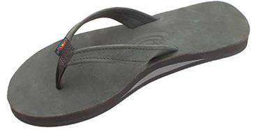 Women's Catalina Tapered Strap Premier Leather Sandal in Black by Rainbow Sandals - Country Club Prep