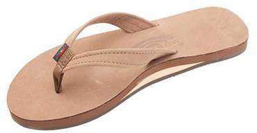 Women's Catalina Tapered Strap Premier Leather Sandal in Dark Brown by Rainbow Sandals - Country Club Prep