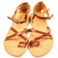 The Troy Sandal in Tan by The Mallard - Country Club Prep