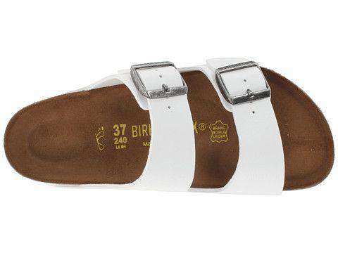 Women's Arizona Sandal in White by Birkenstock - Country Club Prep