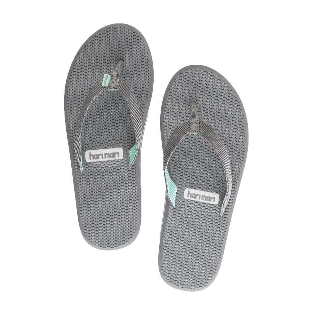 Women's Dunes Flip Flop in Dark Grey, Light Gray & Mint by Hari Mari - Country Club Prep