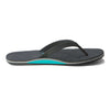 Women's Fields Flip Flop in Black & Sea Foam by Hari Mari - Country Club Prep