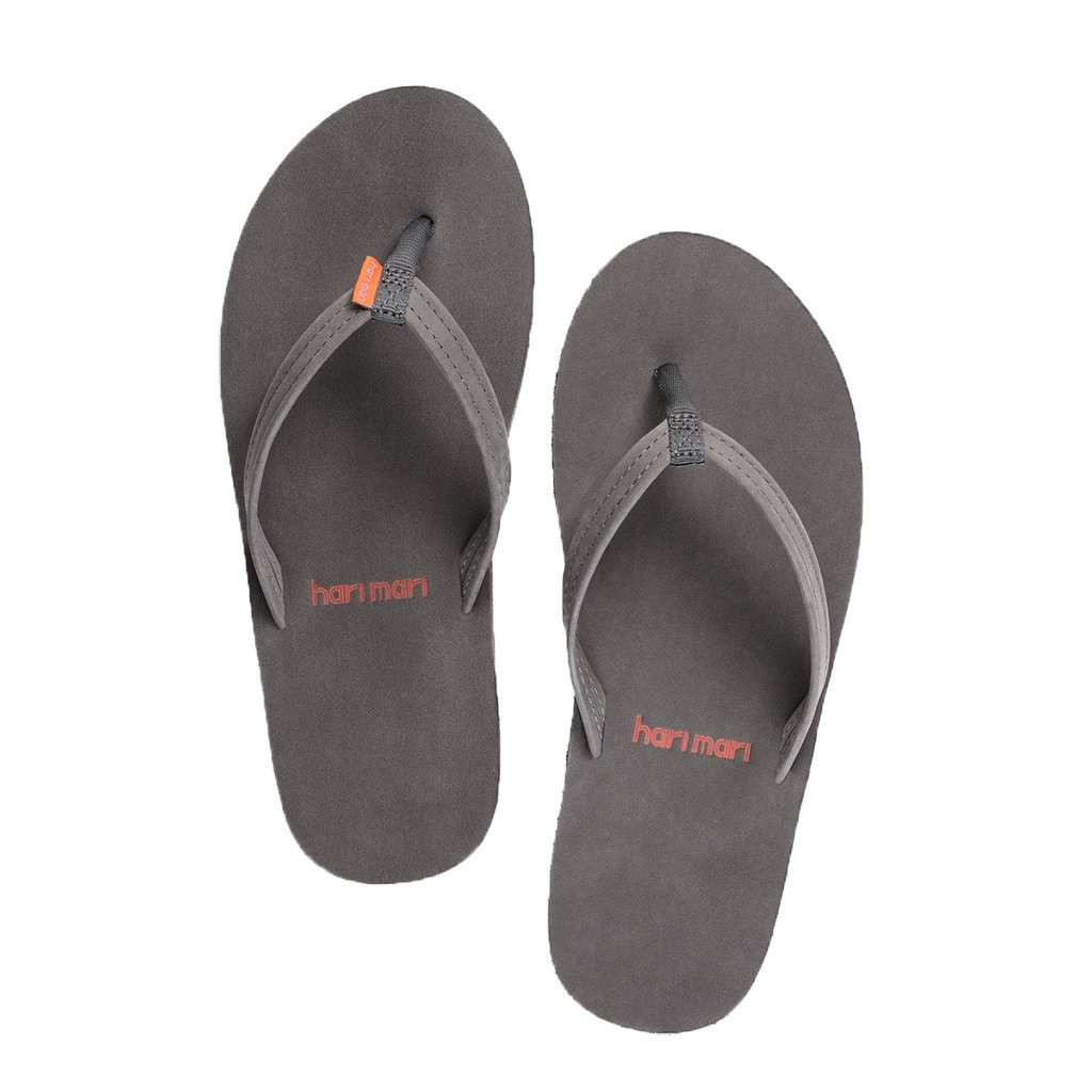 Women's Fields Flip Flop in Dark Gray, Purple & Rust by Hari Mari - Country Club Prep