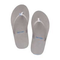 Women's Fields Flip Flop in Light Gray, Blue & Pink by Hari Mari - Country Club Prep