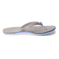 Women's Fields Flip Flop in Light Gray, Blue & Pink by Hari Mari - Country Club Prep