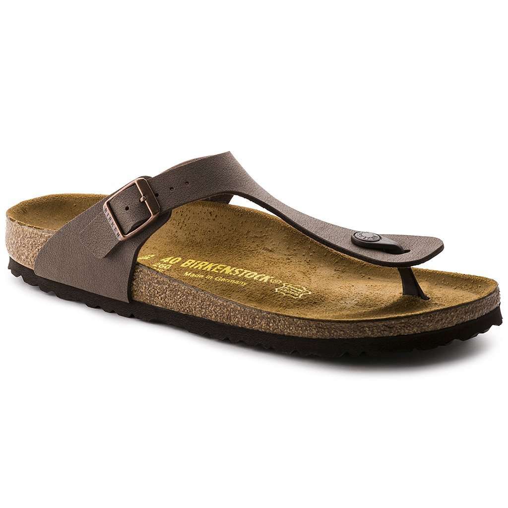 Women's Gizeh Birkibuc Sandal in Mocha by Birkenstock - Country Club Prep