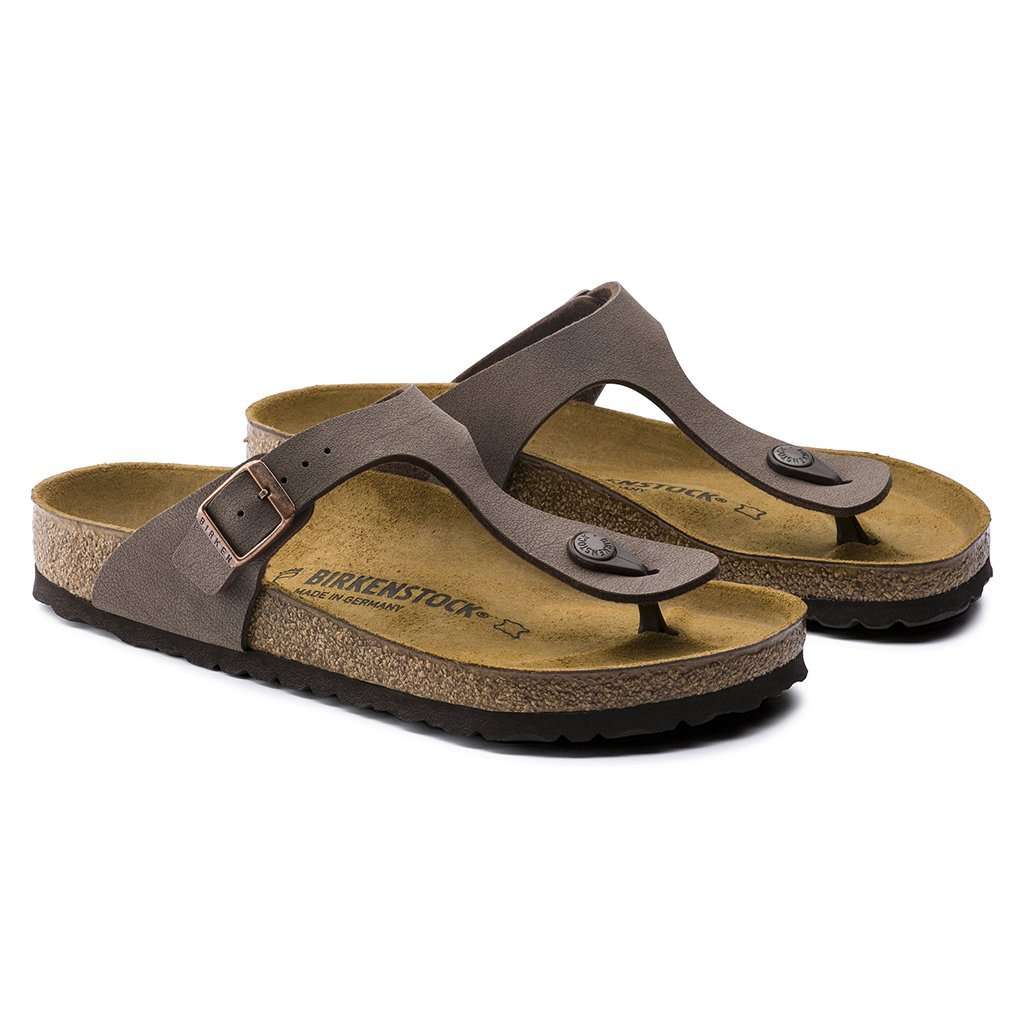 Women's Gizeh Birkibuc Sandal in Mocha by Birkenstock - Country Club Prep