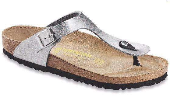 Women's Gizeh Sandal in Silver by Birkenstock - Country Club Prep