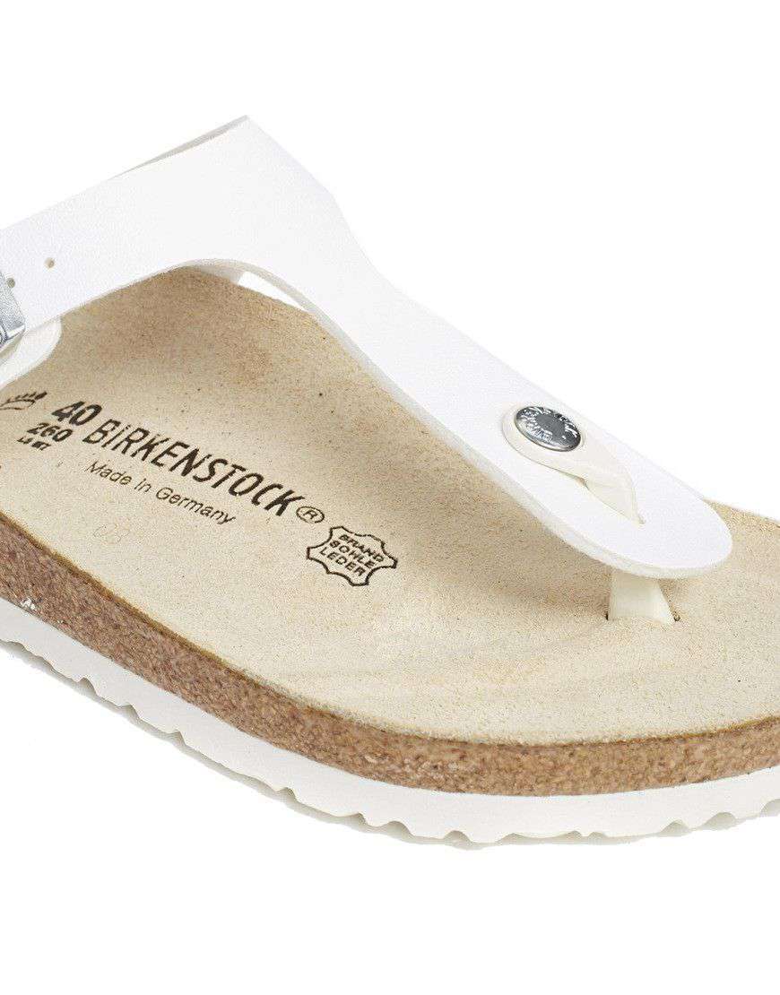 Women's Gizeh Sandal in White by Birkenstock - Country Club Prep